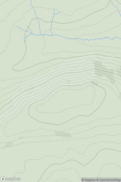 Thumbnail image for Long Crag [Northumberland] showing contour plot for surrounding peak